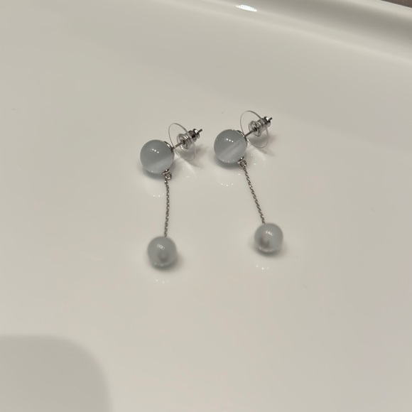 Dangle Drop Elegant Silver Drop Earrings - Picture 2 of 4